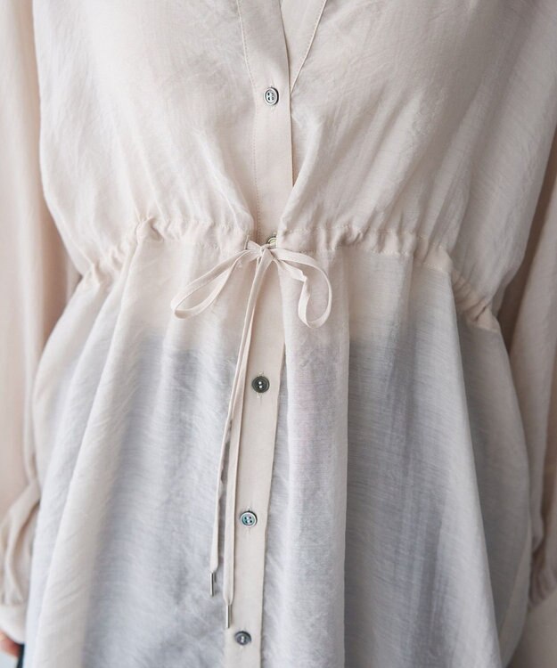 YECCA VECCA シアー2way袖バルーンチュニック Light Beige