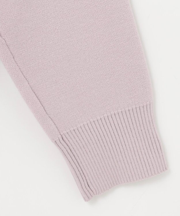 ANY SIS 【洗える】リブコンビボタン ニット ローズグレー