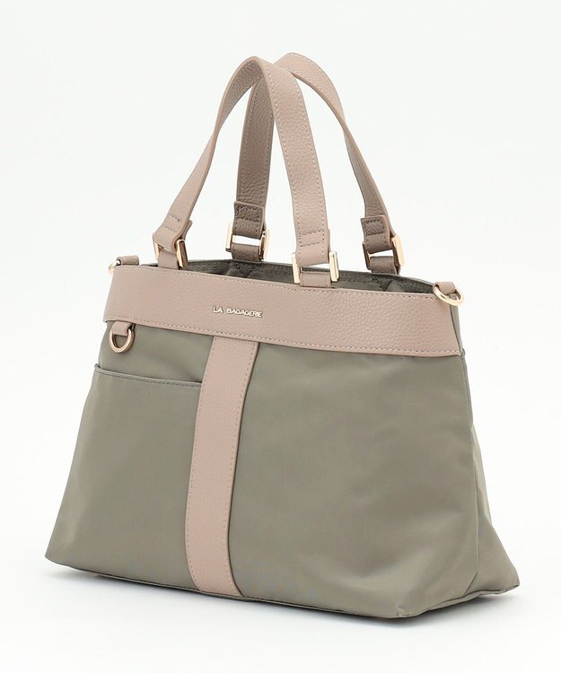LA BAGAGERIE コンビ2WAYトートバッグ Sサイズ グレー