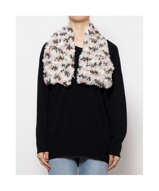 UNBILLION カシュネ cache nez / エコファーカスリニットネックマフラー カーキ