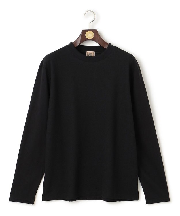 J.PRESS MEN ヴァーティカルケーブル ロングスリーブTシャツ ブラック系