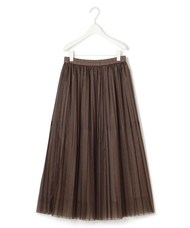 ICB 【洗える】シアープリーツオーガン スカート ソイル系