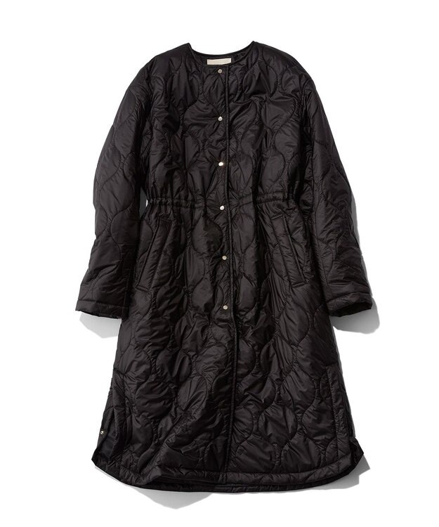 自由区 【Sサイズ有・洗える】ライトキルト 中綿コート (検索番号:JJ24) ブラック系