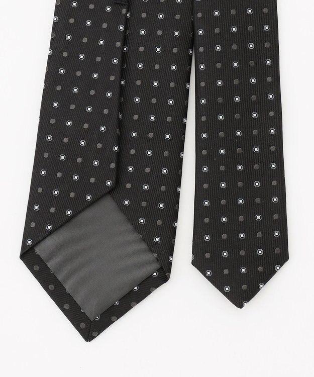 JOSEPH HOMME 【日本製】ドットコンビジャガード　ネクタイ ブラック系7
