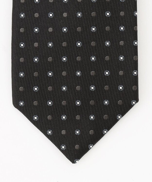 JOSEPH HOMME 【日本製】ドットコンビジャガード　ネクタイ ブラック系7