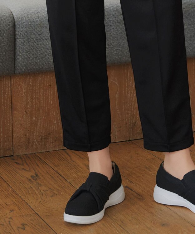 Tiaclasse 【洗える・接触冷感・紫外線ケア・サラごこち】選べるパンツ(テーパード/ワイド） ブラック：テーパード