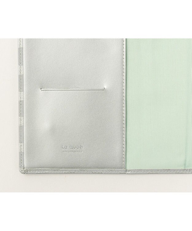 MIYABIYA La quoh with kirakaracho 南蛮七宝 プリントレザー ノートカバー 月白銀(つきしろぎん)