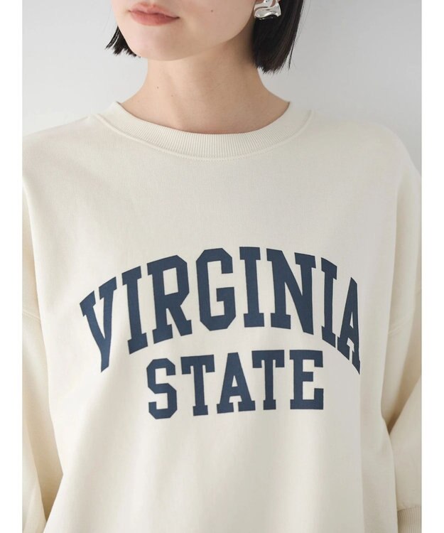 AMERICAN HOLIC ミニ裏毛ロゴスウェット1 Ivory