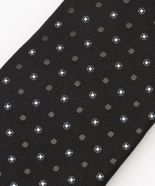 JOSEPH HOMME 【日本製】ドットコンビジャガード　ネクタイ ブラック系7