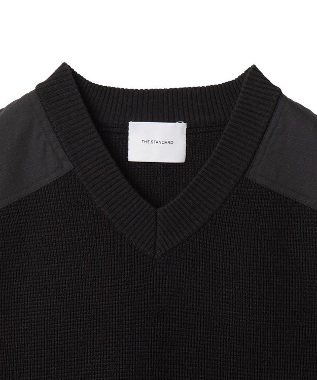 WEGO Vネックニットベスト ブラック