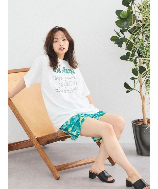Green Parks ｍｅ　Ｊａｎｅ／４連ロゴＢｉｇＴシャツ White