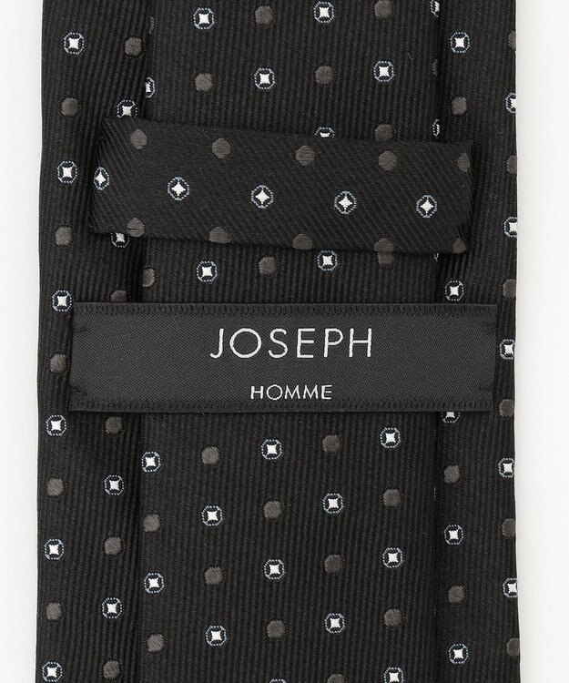 JOSEPH HOMME 【日本製】ドットコンビジャガード　ネクタイ ブラック系7