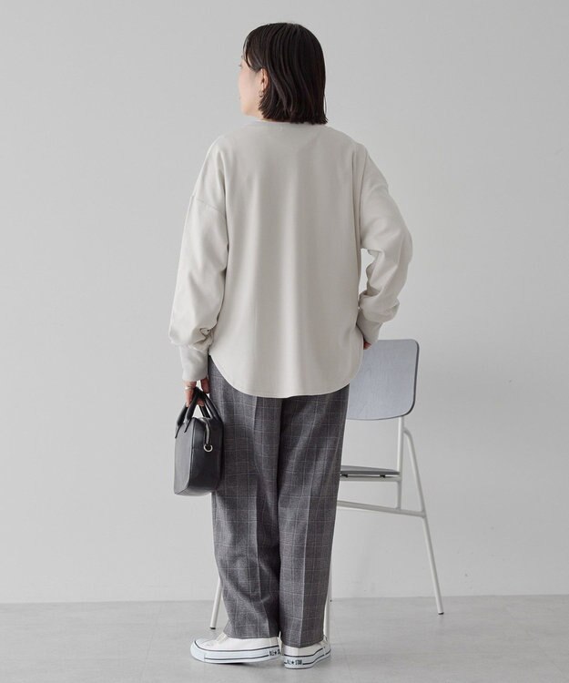 AMERICAN HOLIC ソフトタッチヘンリーネックプルオーバー Gray