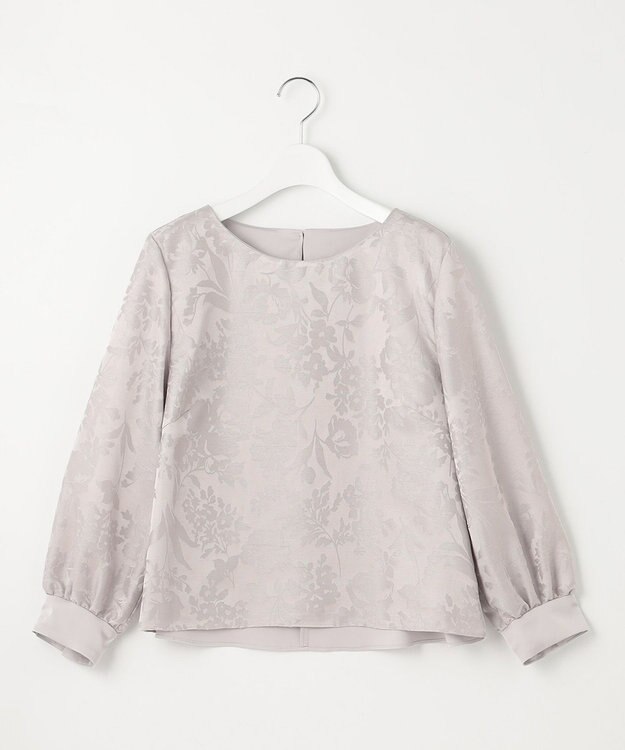 自由区 【セットアップ対応・洗える】オパールプリント ブラウス ライトグレー系