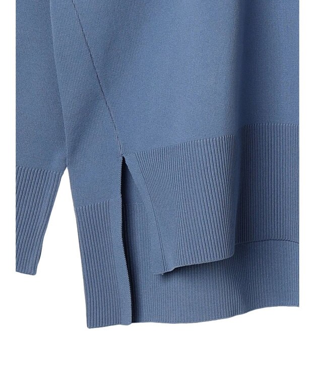 Green Parks かるい　ニットチュニック Sax