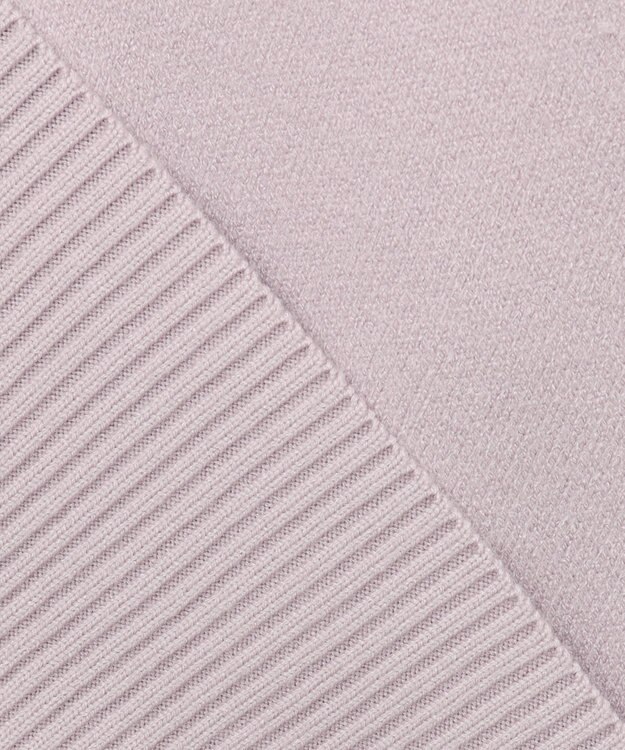 ANY SIS 【洗える】リブコンビボタン ニット ローズグレー