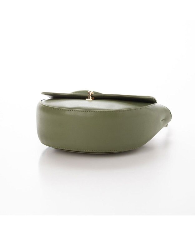 UNBILLION cachecache 財布ポーチ付きハーフムーンショルダーバッグ カーキ