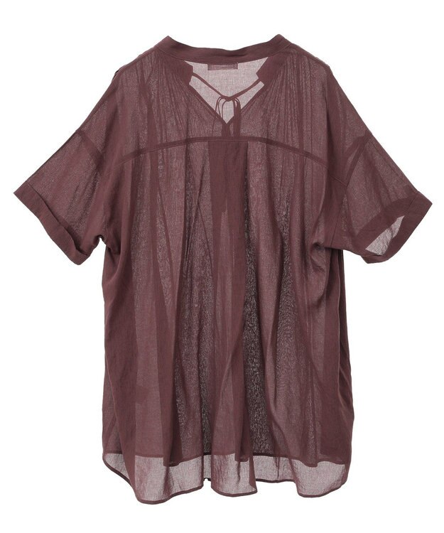 CRAFT STANDARD BOUTIQUE ヴィンテージボイルタイ付ブラウス Brown