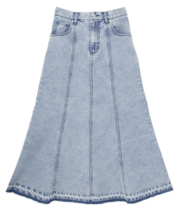 Green Parks イージーデニムマーメイドスカート Light Indigo