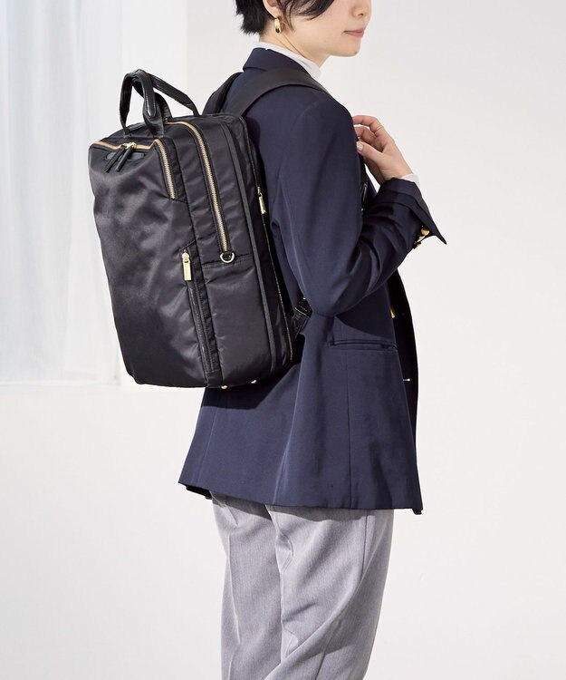 ACE BAGS & LUGGAGE ace. フィッテム レディースビジネスリュック エキスパンド A4 14.0インチPC 68684 エース ブラック