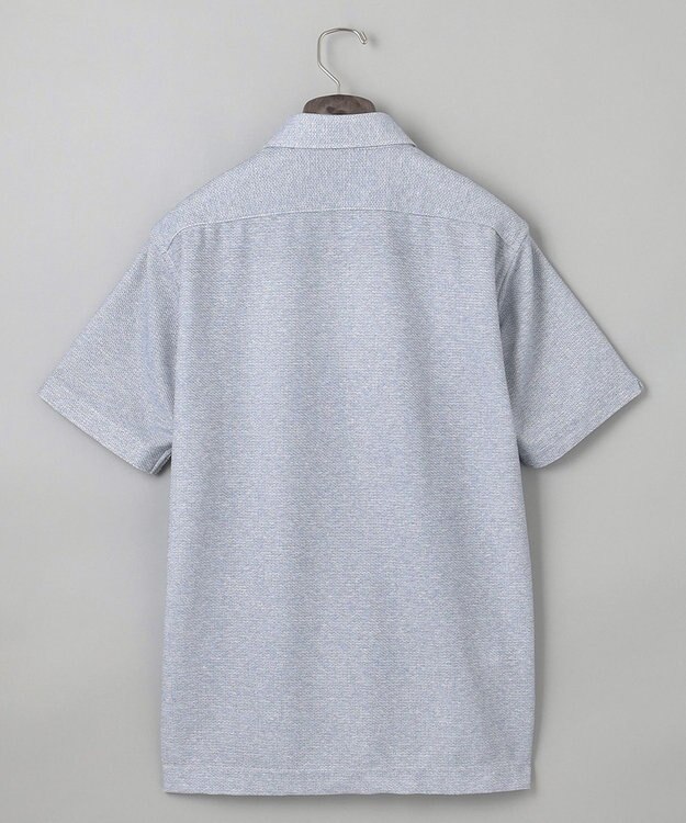 GOTAIRIKU 麻混・襟しっかり【洗える/通気性】ノルマンディーリネン ボタンダウンポロシャツ(25年モデル) サックスブルー系