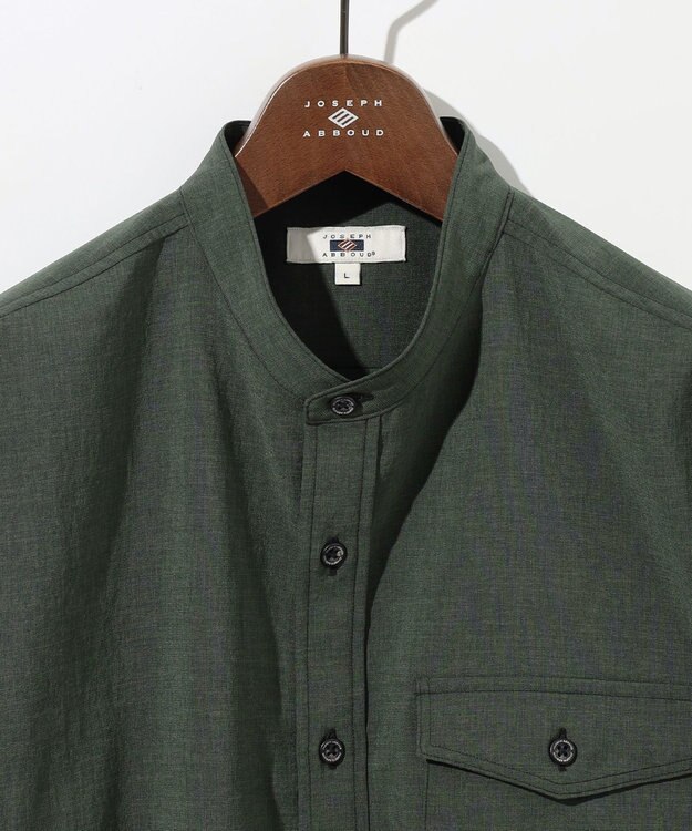 JOSEPH ABBOUD 【洗える・軽量/清涼/ストレッチ】ハイツイストドライストレッチ シャツ オリーブ系