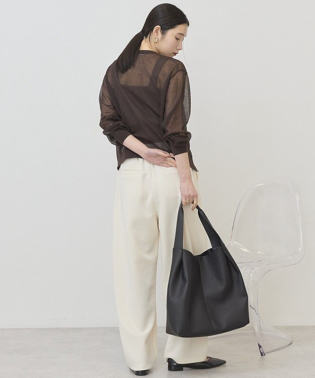 AMERICAN HOLIC シアーリブニットカーディガン Brown