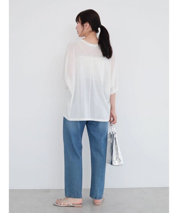 Green Parks よくばり　半袖カットドルマンカーディガン Off White