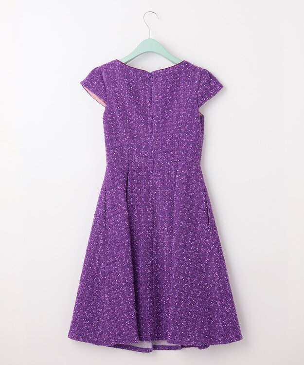 TOCCA CHIFFON TWEED ドレス パープル系