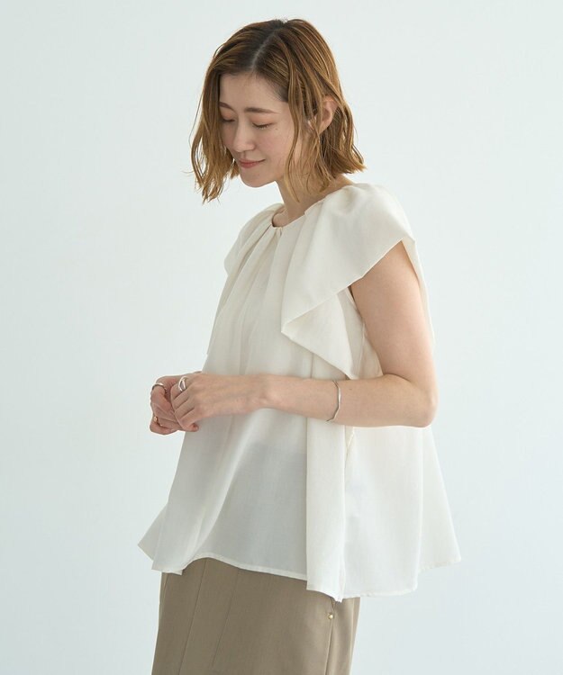 YECCA VECCA フレアブラウス Off White