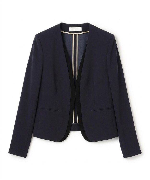 BEIGE， 【Lsize・セットアップ対応】CINDY / ダブルカラージャケット Navy