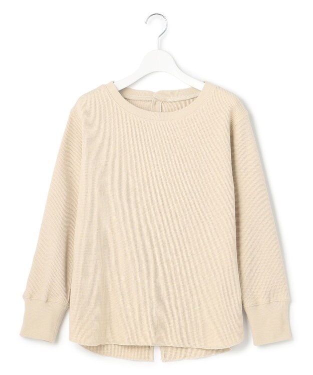 23区 【SLOW/洗える】ワッフルジャージー カットソー ベージュ系