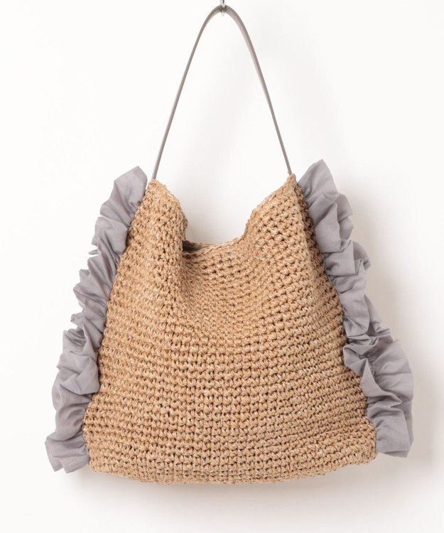 UNBILLION カシュカシュ cachecache / サイドフリルワンンハンドルトート カゴバッグ GY