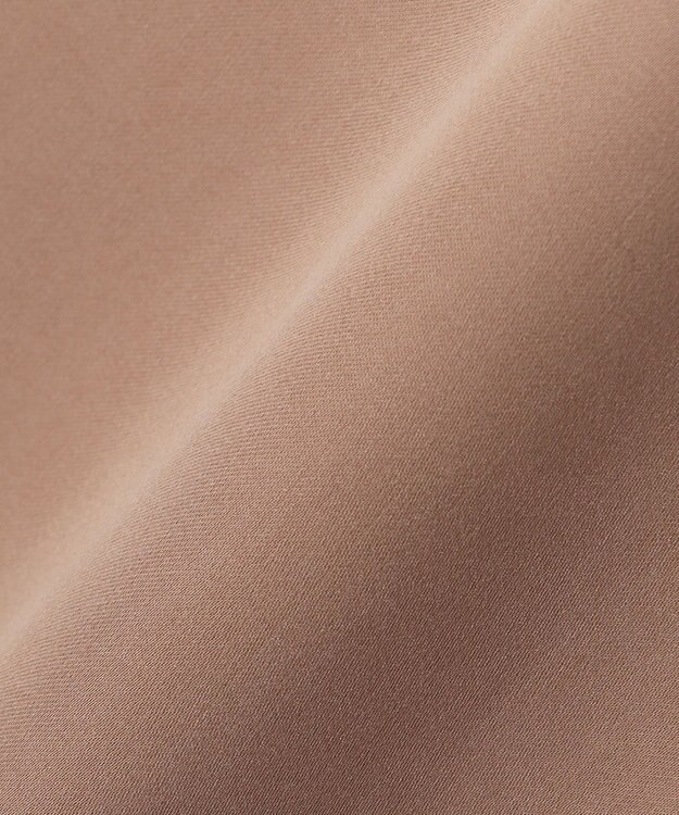 ICB 【洗える】 ルゼブフィブリルサテン シャツワンピース レディッシュブラウン系