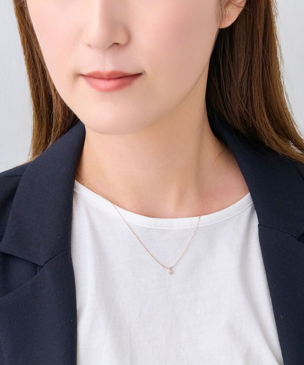 Phoebe 【金属アレルギー対応】シャイニーフチミルネックレス　シャンパンゴールド シャンパンゴールド