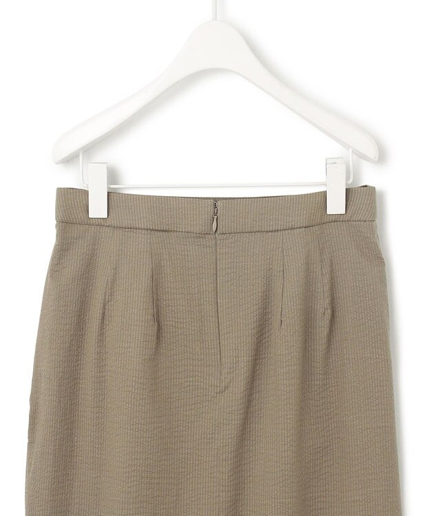 ICB L 【洗える】コットンリップル ナロースカート オリーブ系