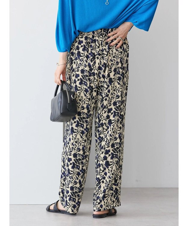 AMERICAN HOLIC イージーケア＋接触冷感プリントリラックスパンツ Beige