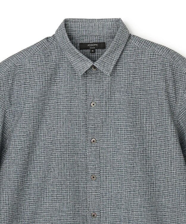 JOSEPH HOMME 【新型】トリコサッカーストレッチ　 レギュラーカラー半袖シャツ ＜新色＞グレー系5