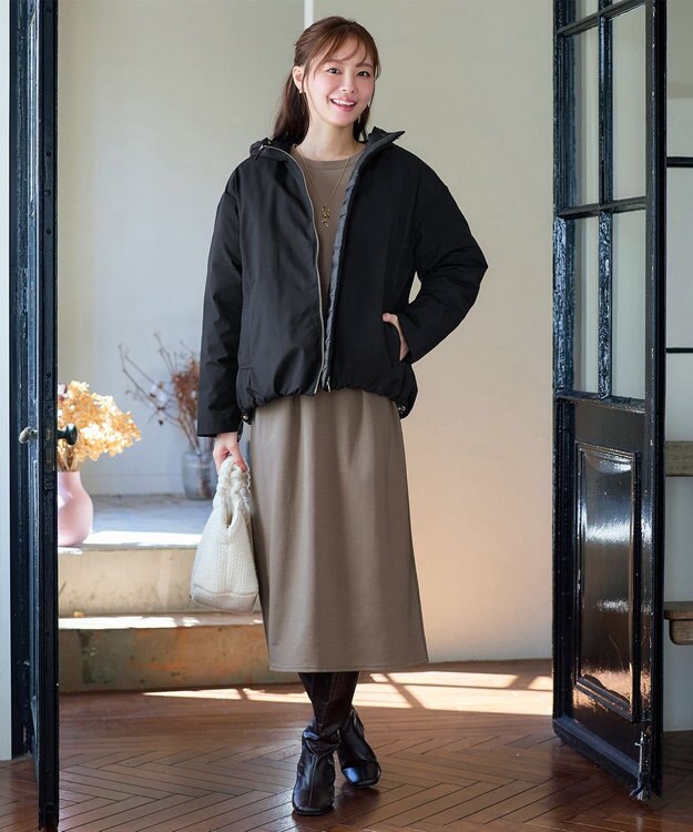 Tiaclasse リバーシブルダウンジャケット ブラック