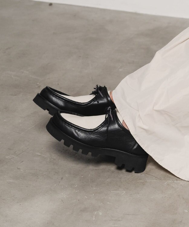 BONTRE 【BONTRE/ボントレ】厚底チロリアンシューズ ブラックアイボリー