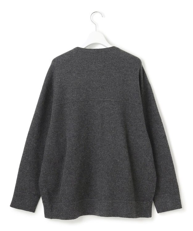 ICB ミルドウール ニットブルゾン チャコール系