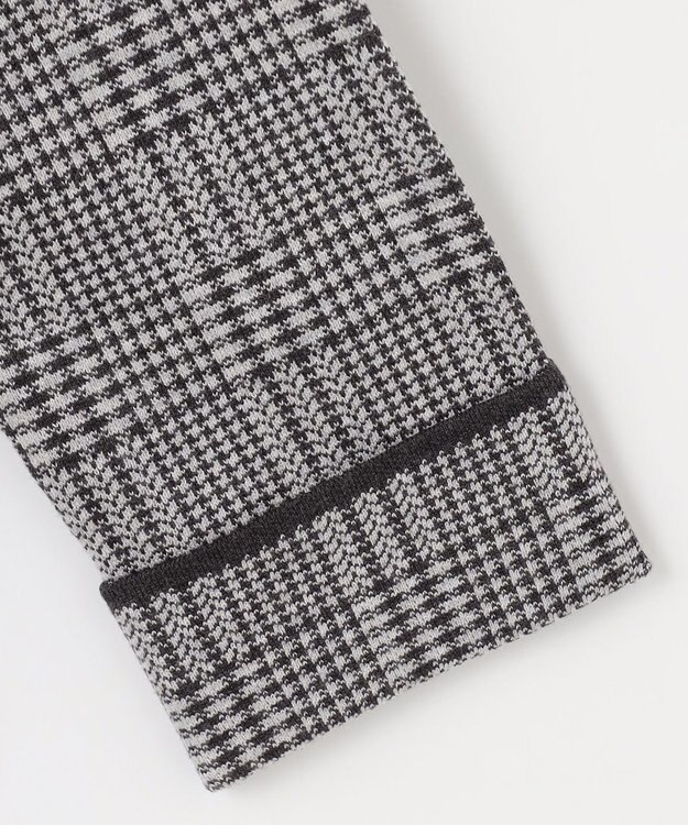 ANY 【洗濯機可】フーディーコーディガン チャコール×グレーグレンチェック