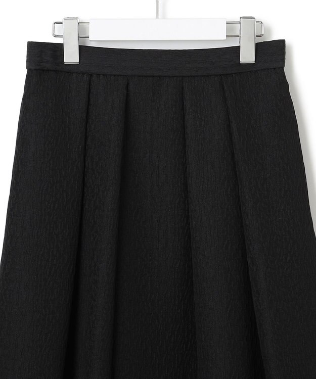 23区 リンクルマトラッセ フレアスカート ブラック系