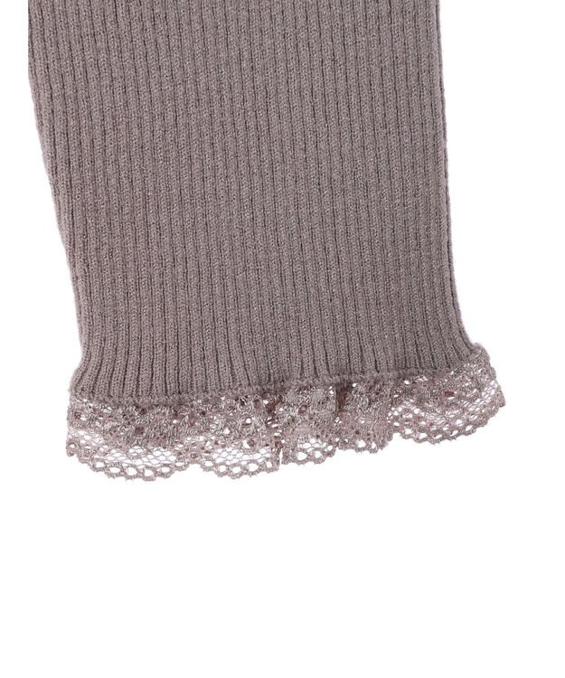 earth music&ecology レースドッキングリブニット Mocha