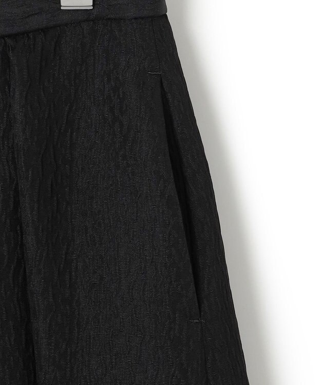 23区 リンクルマトラッセ フレアスカート ブラック系