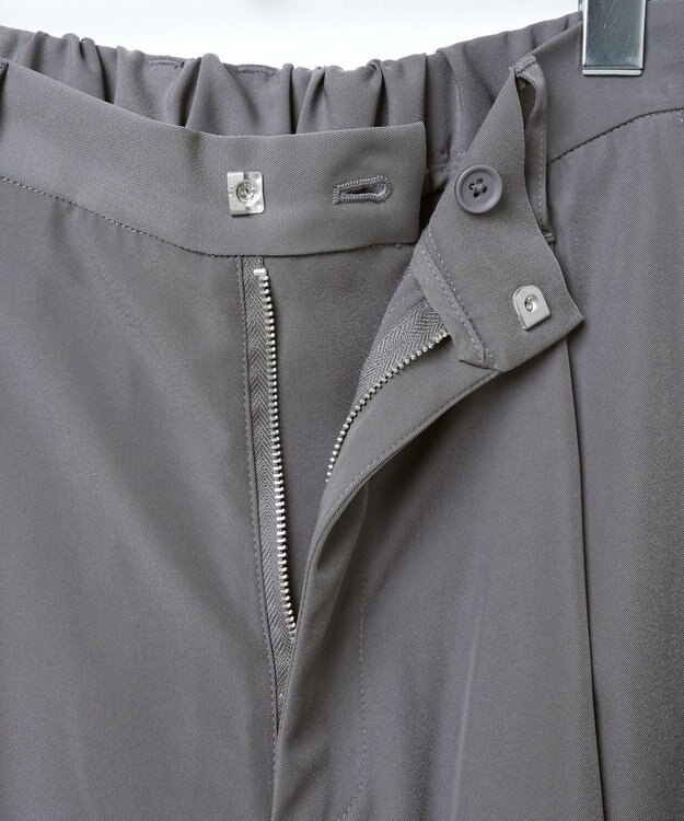 WEGO トロミ　ベルト付きワイドスラックス ダークグレー