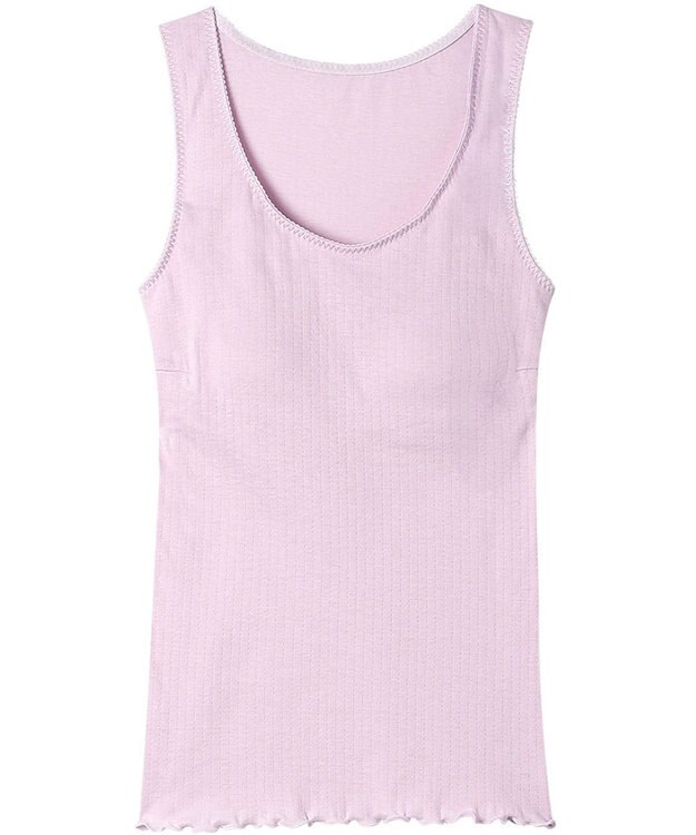 ワコール／睡眠科学 インナー 【ねはだ着】 綿100%(身生地) パッド付 タンクトップ レディース YCX558 睡眠科学／ワコール ピンク