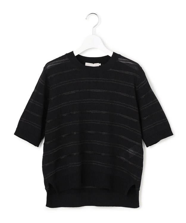 ICB L ルレックスパターン ニットプルオーバー ブラック