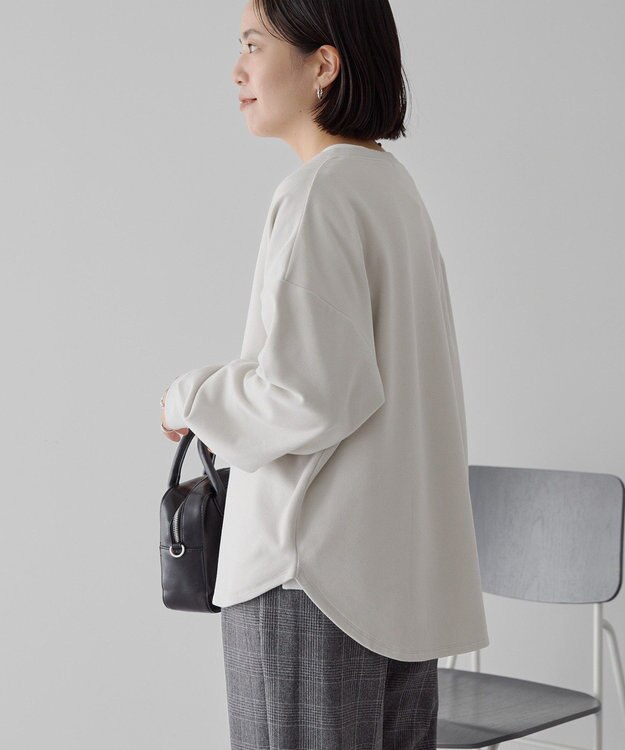 AMERICAN HOLIC ソフトタッチヘンリーネックプルオーバー Gray