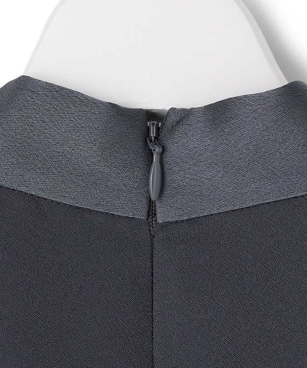 ICB 【先行予約】 FluidBackSatin ドルマンスリーブボウタイブラウス ダルブルー